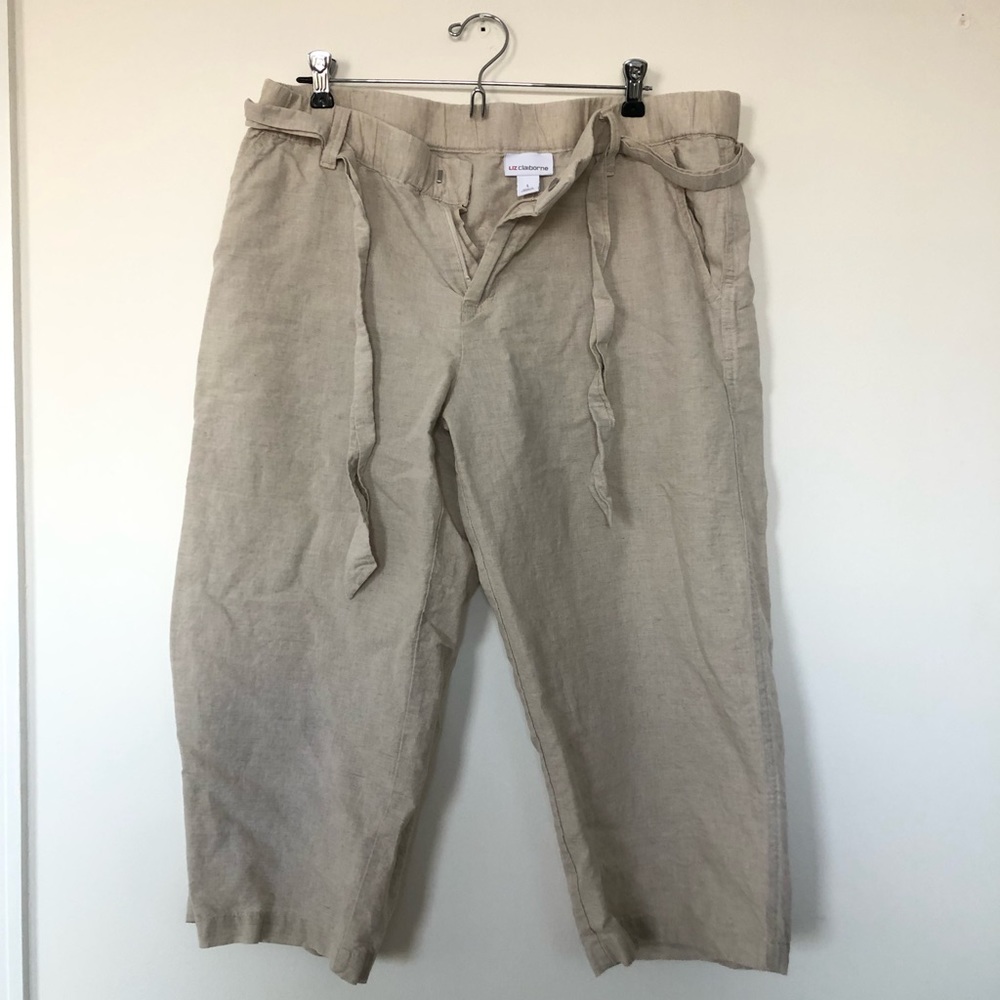 Liz Claiborne Cropped Linen Pants